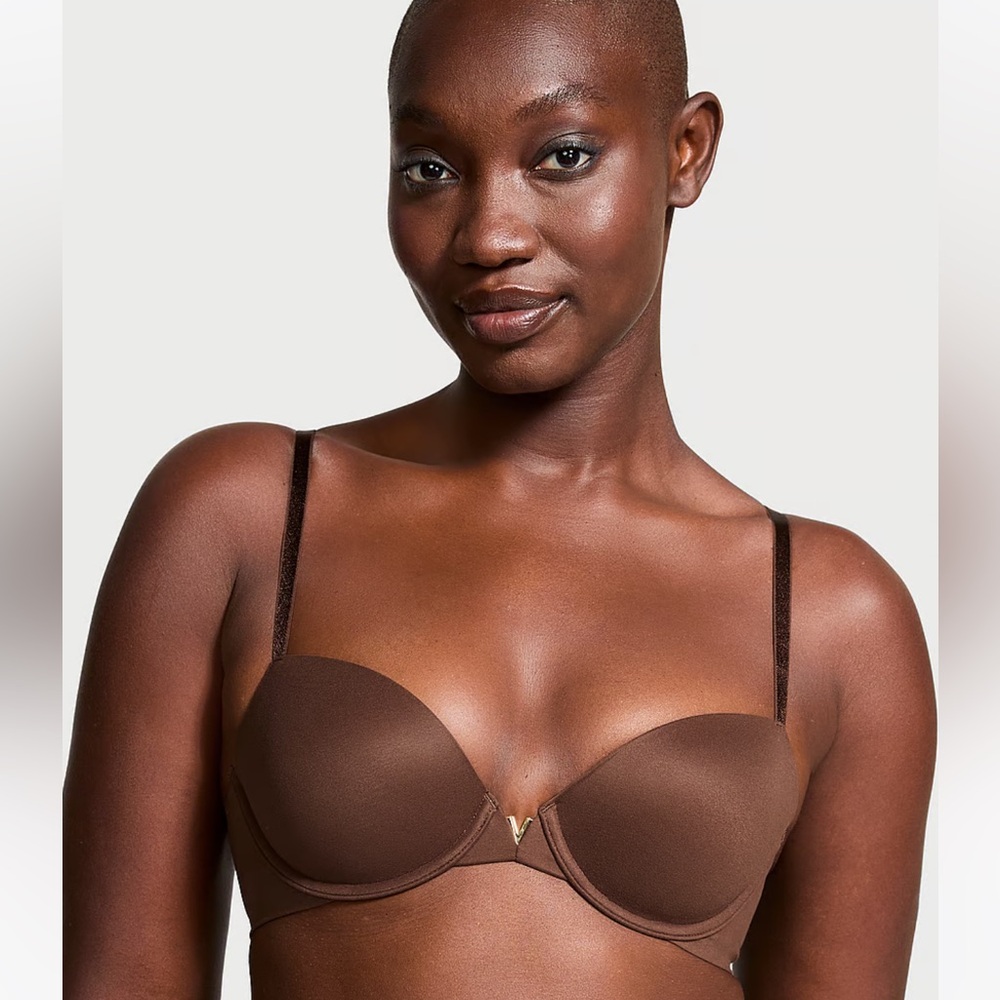VICTORIA’S SECRET DREAM ANGELS Smooth Lightly Lined Demi Bra Brown Size 32 DDD